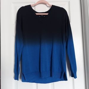 New Rock & Republic Black and blue ombre sweater